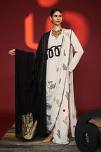 Ecru Palm Theory Saree