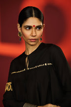 Black Madras Muse Saree
