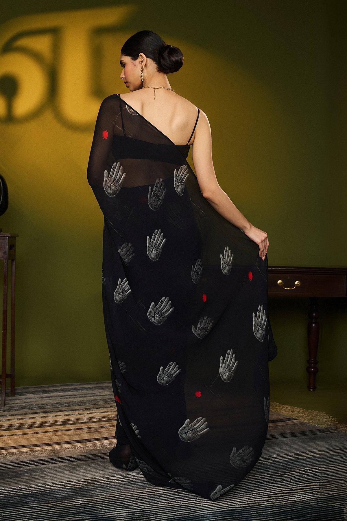 Black Palm Theory Saree