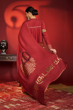 Red Madras Muse Saree