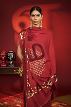 Red Madras Muse Saree