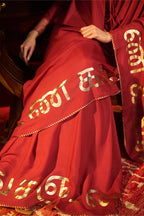 Red Madras Muse Saree