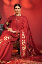 Red Madras Muse Saree