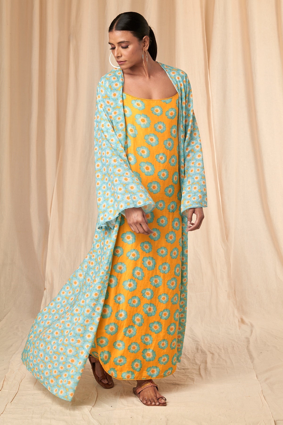Yellow Crazy Daizy & Sunshine Slip Dress & Jacket