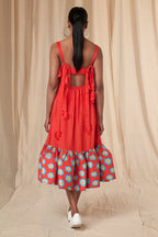 Red Crazy Daizy Skater Dress