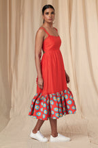 Red Crazy Daizy Skater Dress