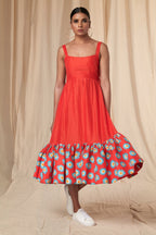 Red Crazy Daizy Skater Dress