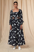 Black Mooncrest Cut Out Dress