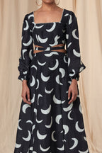 Black Mooncrest Cut Out Dress