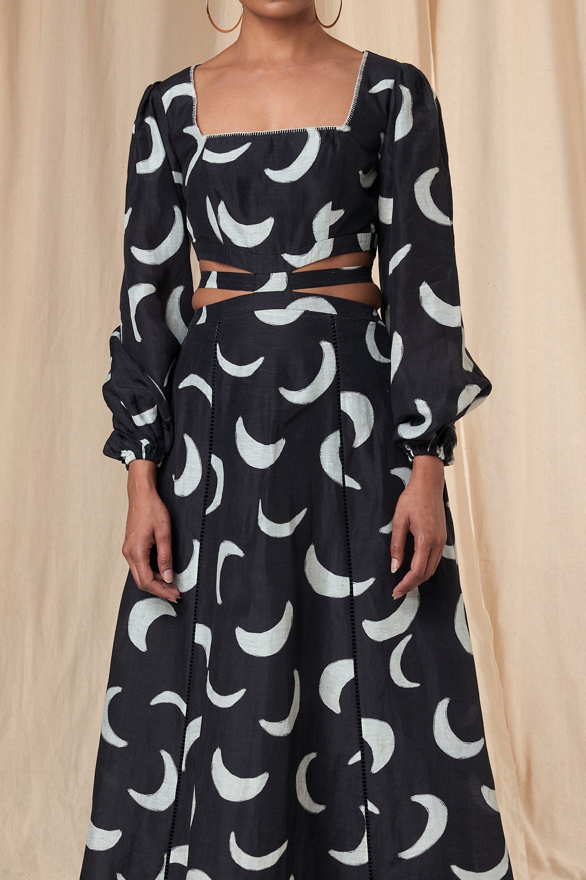 Black Mooncrest Cut Out Dress