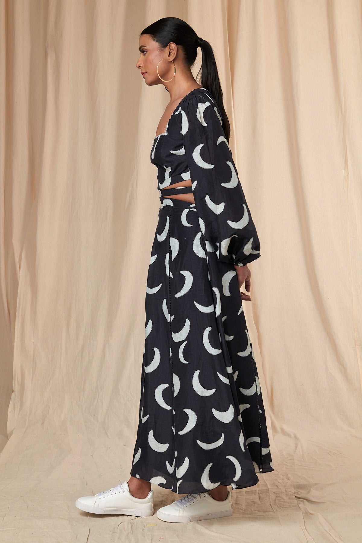 Black Mooncrest Cut Out Dress