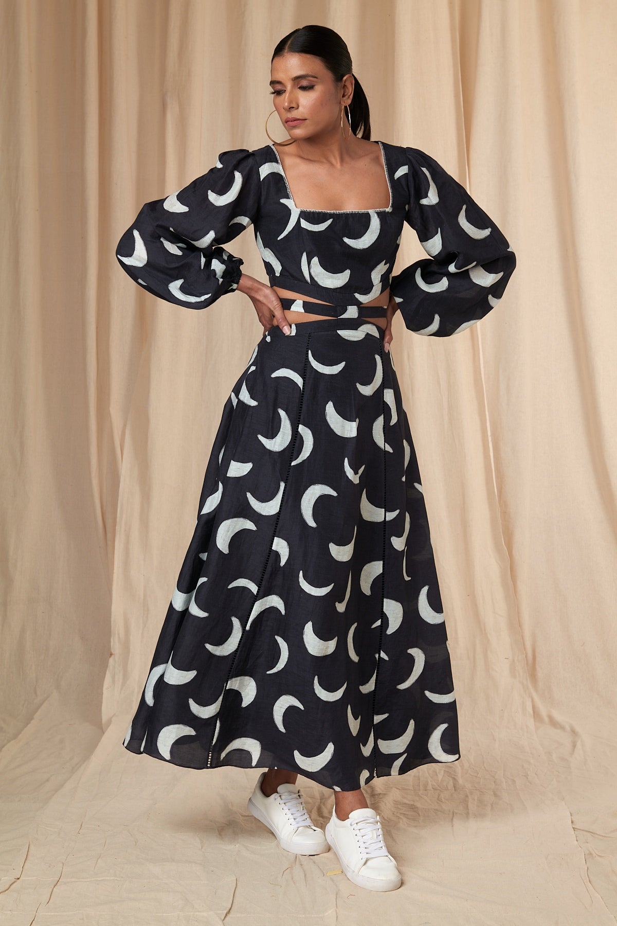 Black Mooncrest Cut Out Dress