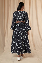 Black Mooncrest Cut Out Dress