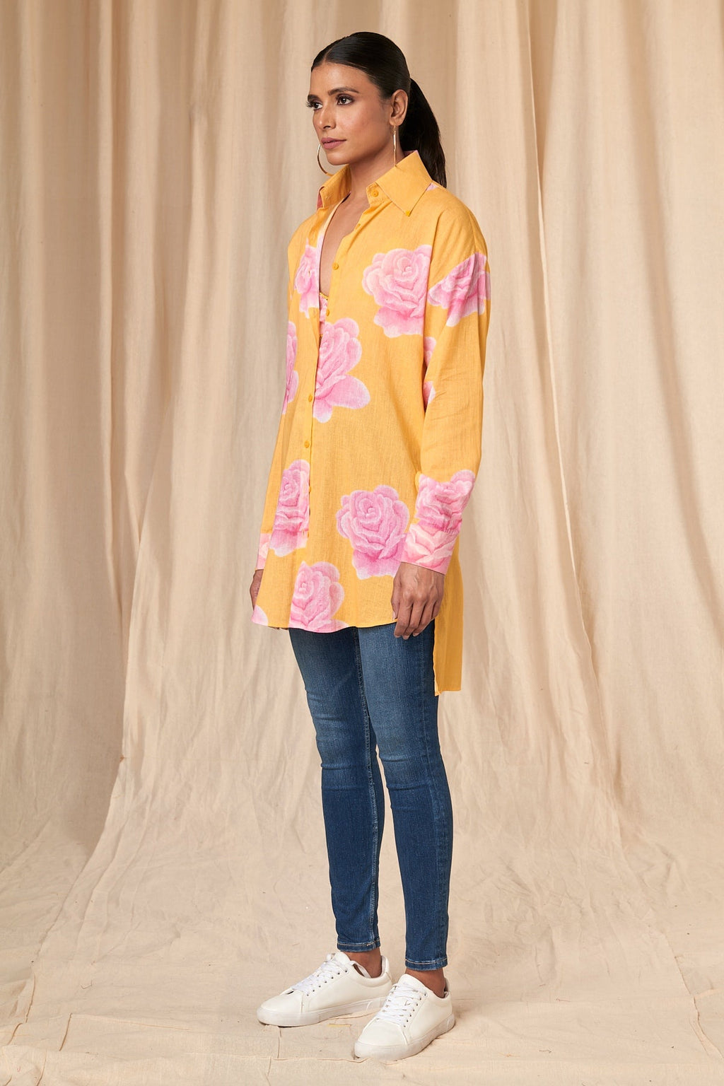 Sunshine Yellow Rosy Shirt
