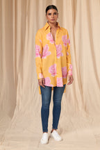 Sunshine Yellow Rosy Shirt