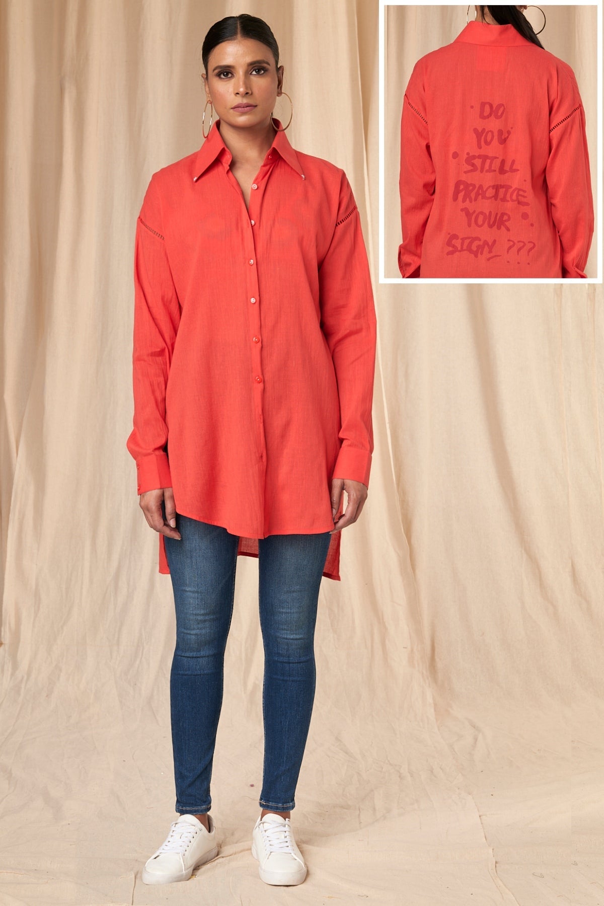 Red Slogan Shirt
