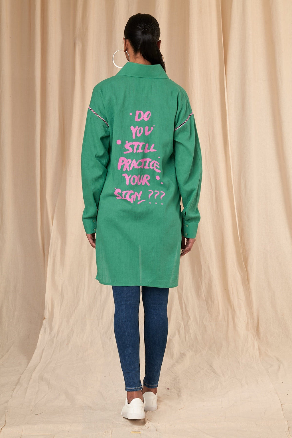 Green Slogan Shirt