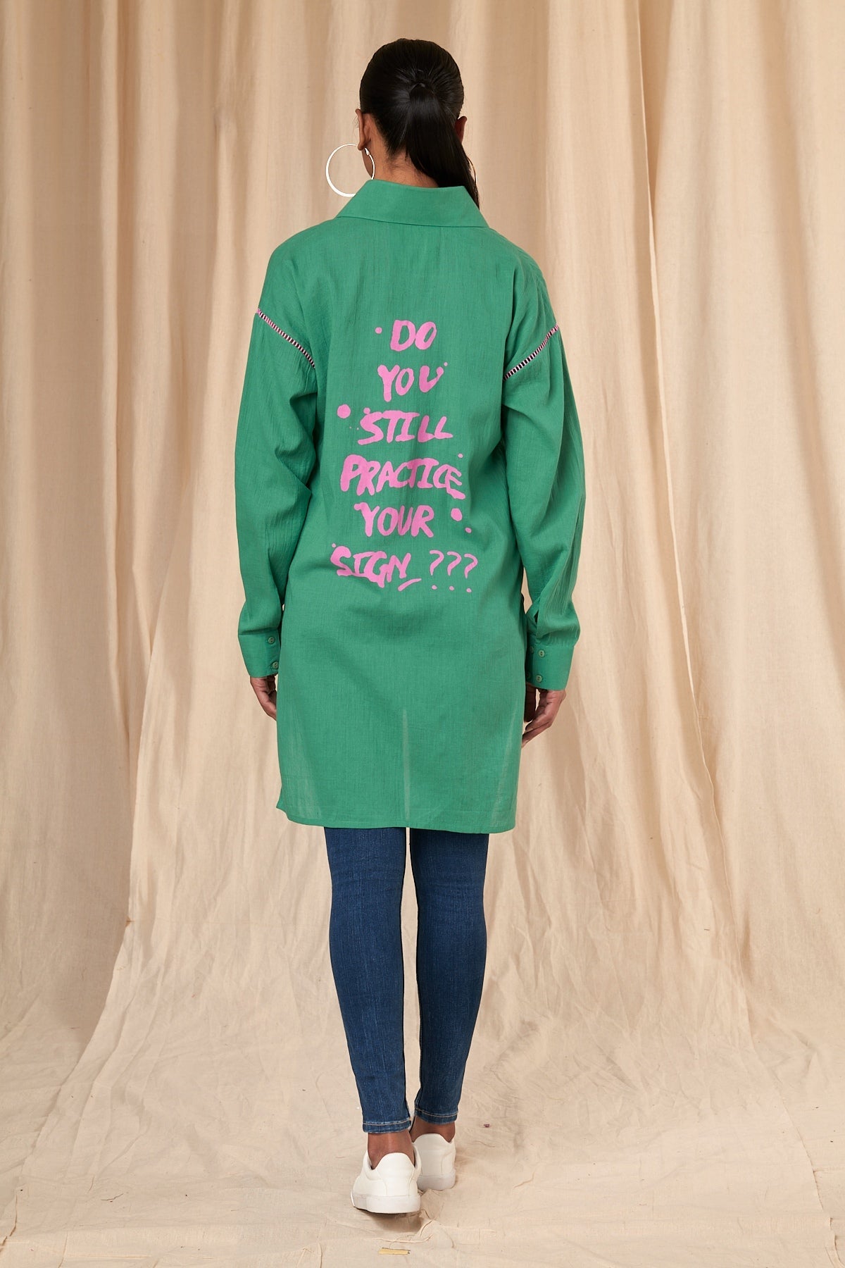 Green Slogan Shirt