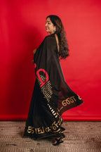 Black Madras Muse Saree