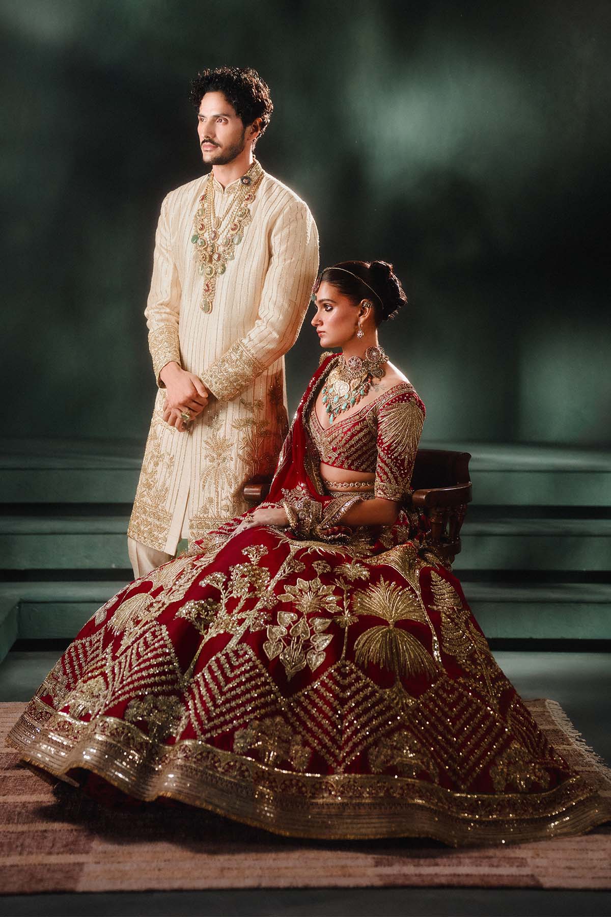 The Malai Chamcham Sherwani Set