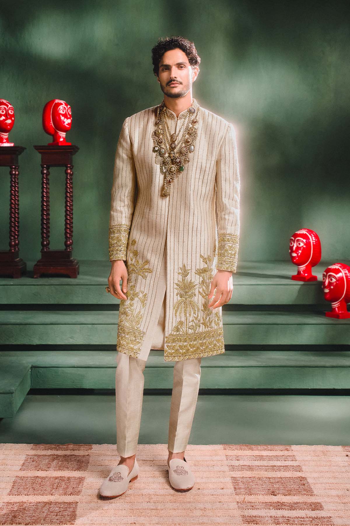 The Malai Chamcham Sherwani Set