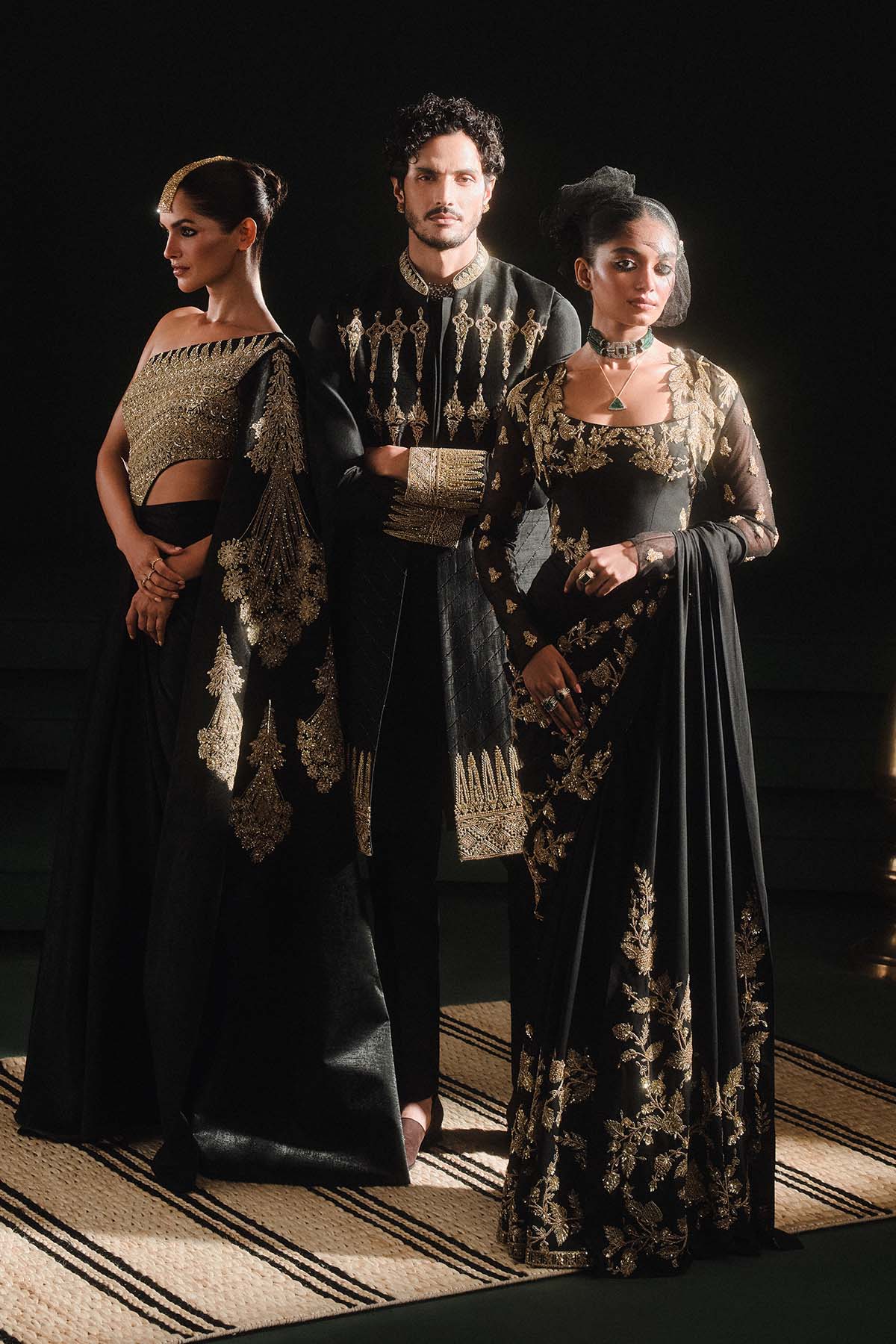 The Sunheri Bel Stitched Saree