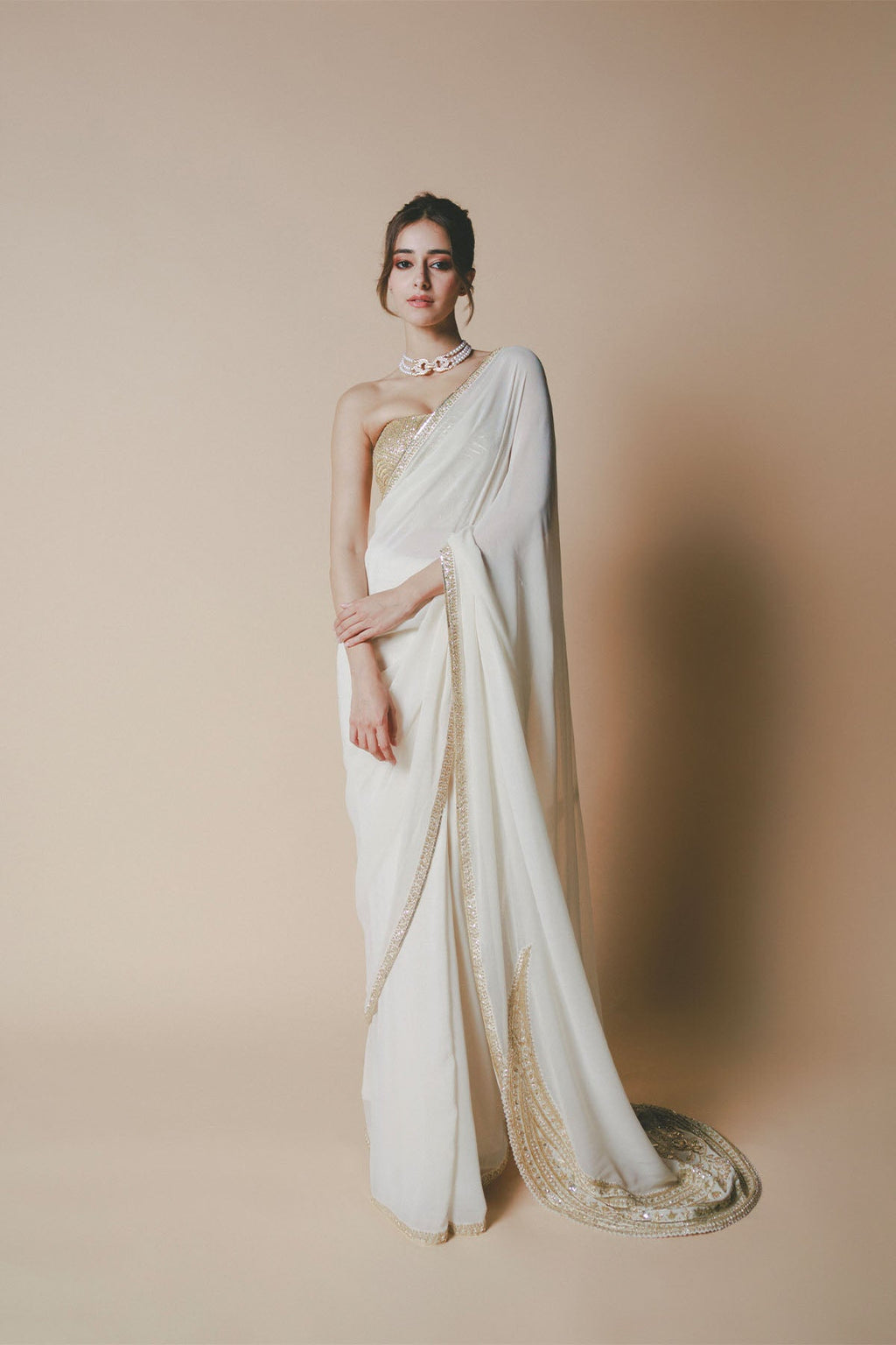 Ivory Chaand Saree
