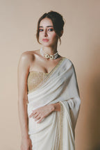 Ivory Chaand Saree
