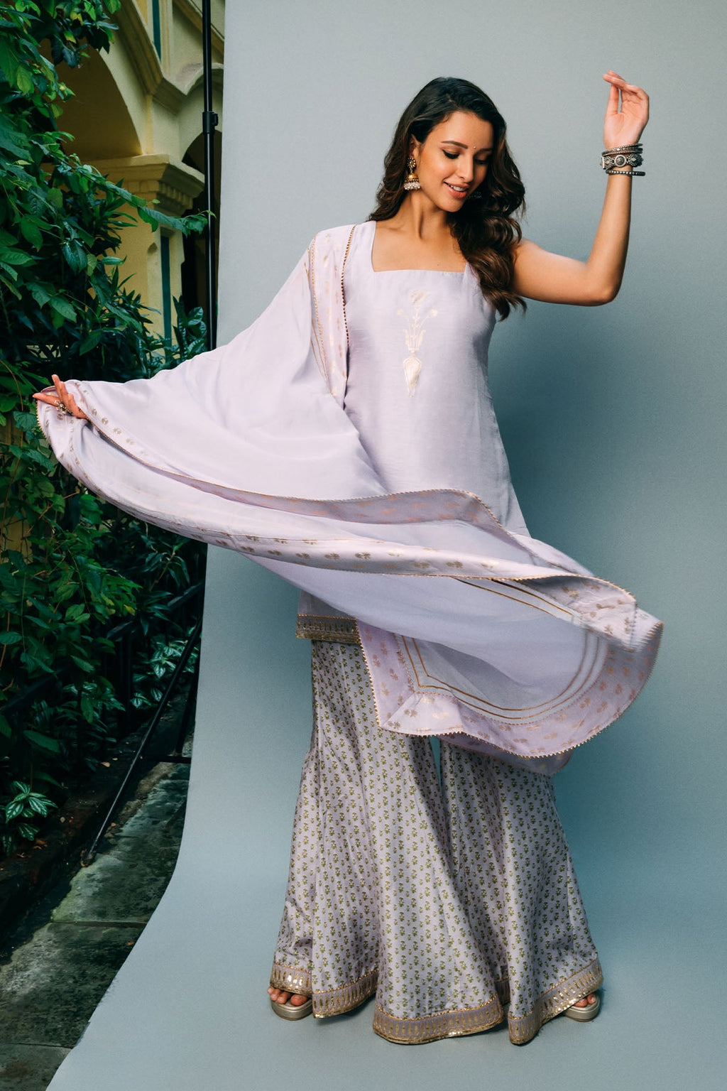 Lilac Pixie Dust Sharara Set