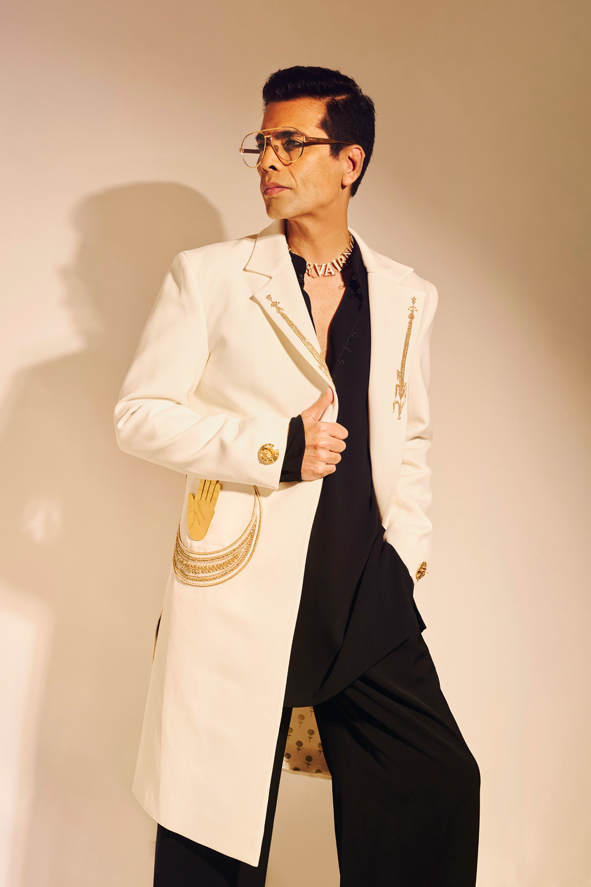 The Crescent Palm Trench Coat Set