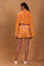 Yellow Cherry Blossom Skort Set