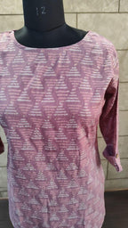 Purple Foil Printed Rayon Top