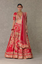 Red Bagh-E-Bahar Lehenga