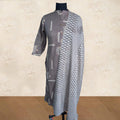 Staring Grey Colored Casual Wear Printed Pure Cotton Kurti With Dupatta