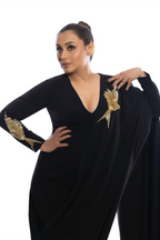 Black Son Chidiya Saree Gown
